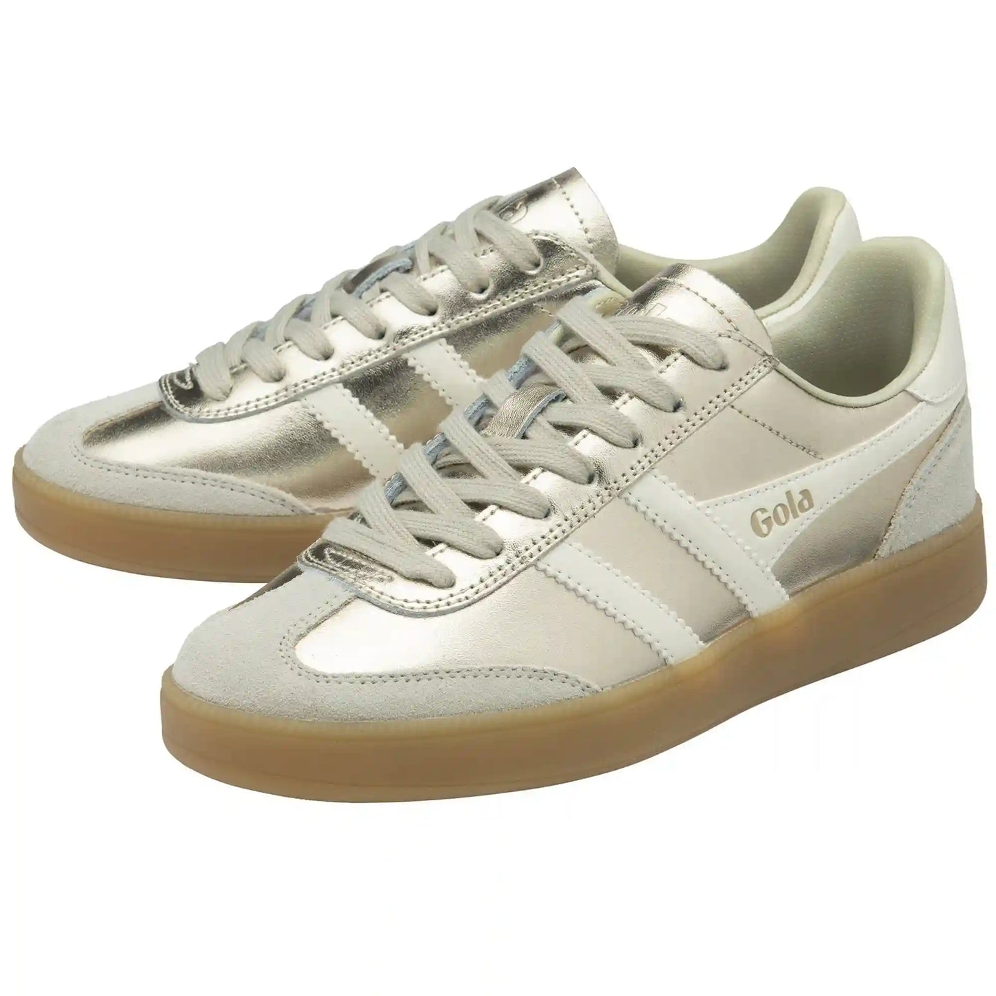 Gola Classics Women's Viper Metallic Sneakers - Gold/Off White/Gum