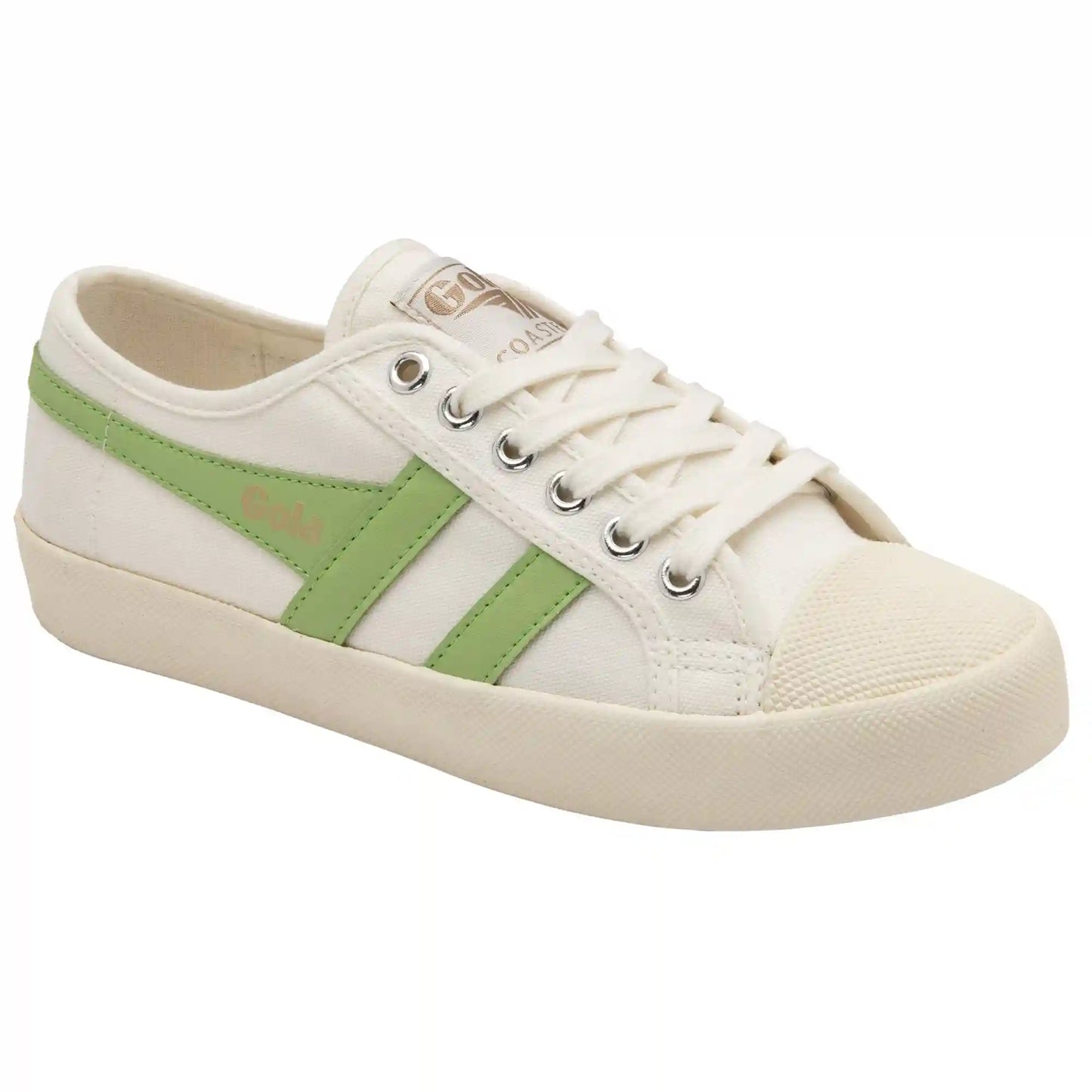 Vegan Gola Classics Women's Coaster - Off White/Patina Green