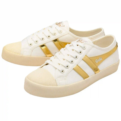 Vegan Gola Classics Women's Coaster - Off White/Gold