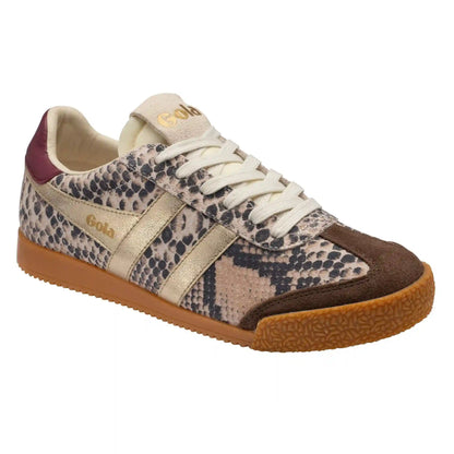 Gola Classics Women's Elan Safari Sneakers - Snake/Dark Brown/Gold/Cerise
