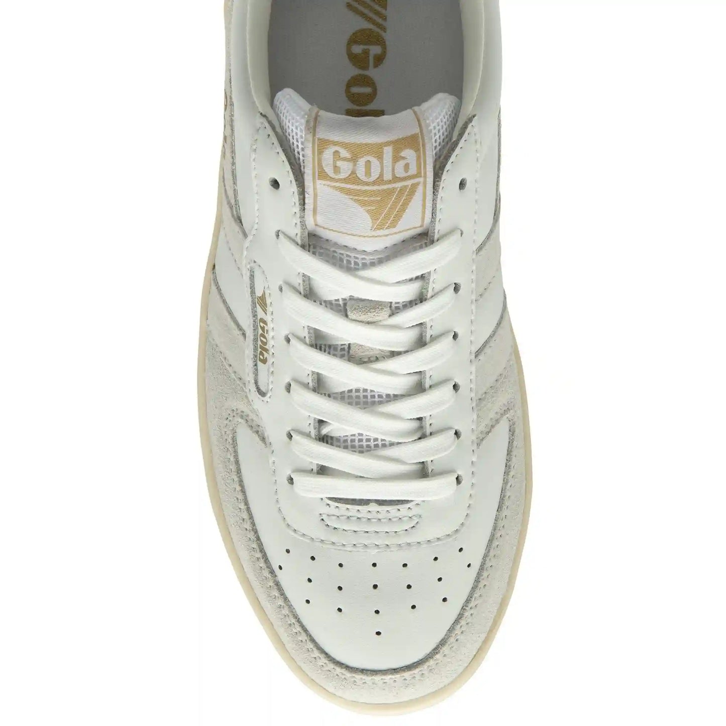 Gola Classics Women's Hawk Sneakers - White/White/Gold