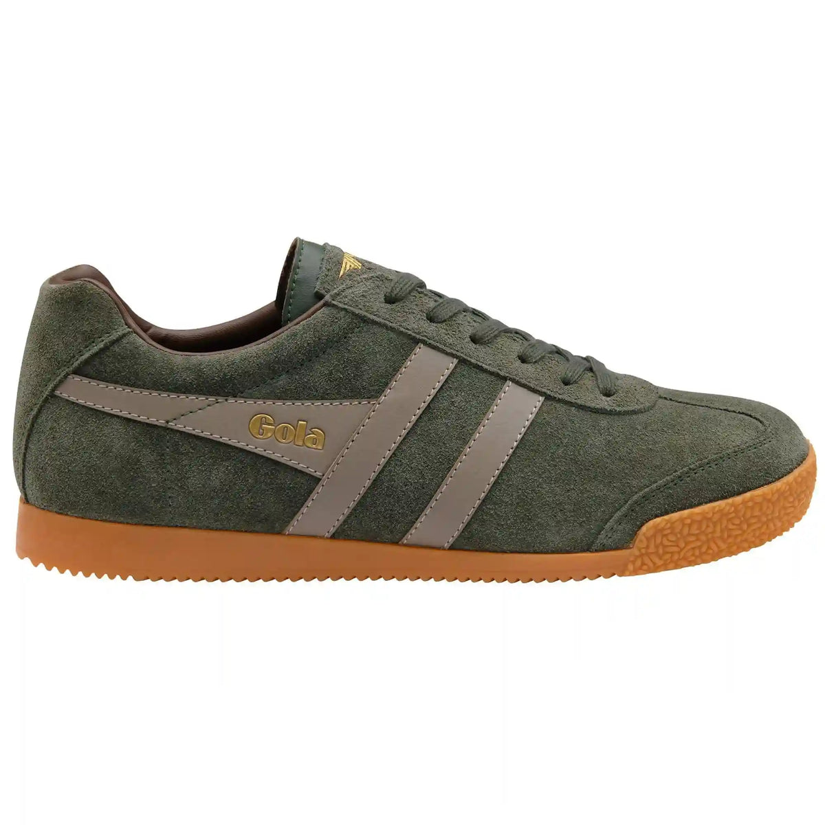 Gola Classics Men's Harrier Suede Sneakers - Dark Khaki/Rhino/Otter