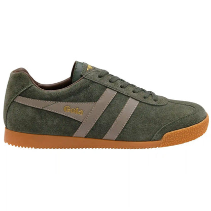 Gola Classics Men's Harrier Suede Sneakers - Dark Khaki/Rhino/Otter