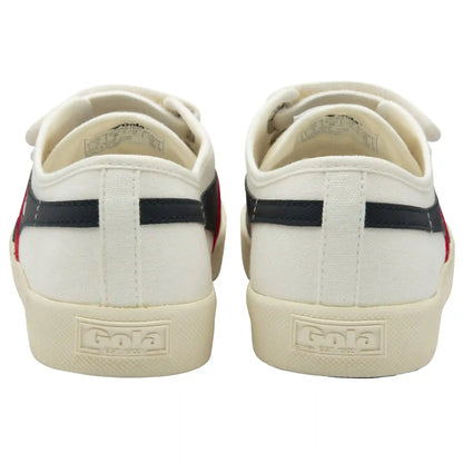 Vegan Gola Classics Women's Coaster Strap Sneakers - Off White/Navy/Red