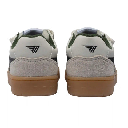 Gola Classics Kids' Eagle Strap Sneakers - Off White/Black/Evergreen/Gum