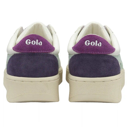 Gola Classics Women's Grandslam Trident Sneakers - White/Surf/Foxglove
