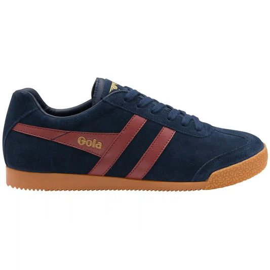 Gola Classics Men's Harrier Suede Sneakers - Navy/Red/Ochre