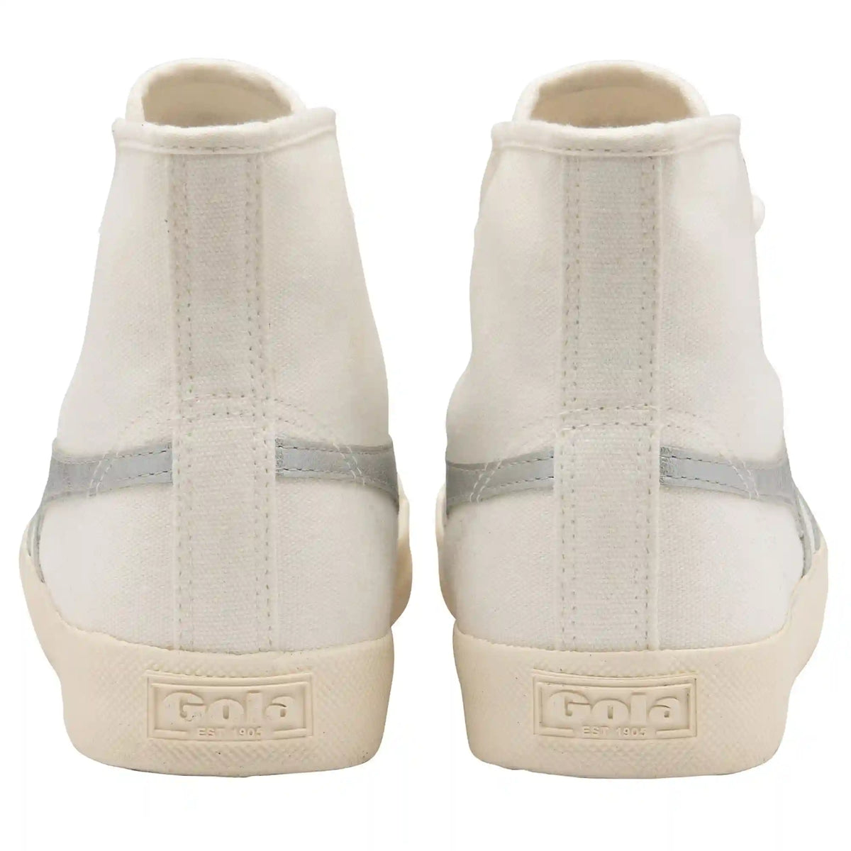 Vegan Gola Classics Women's Coaster Flame High - Off White/Silver