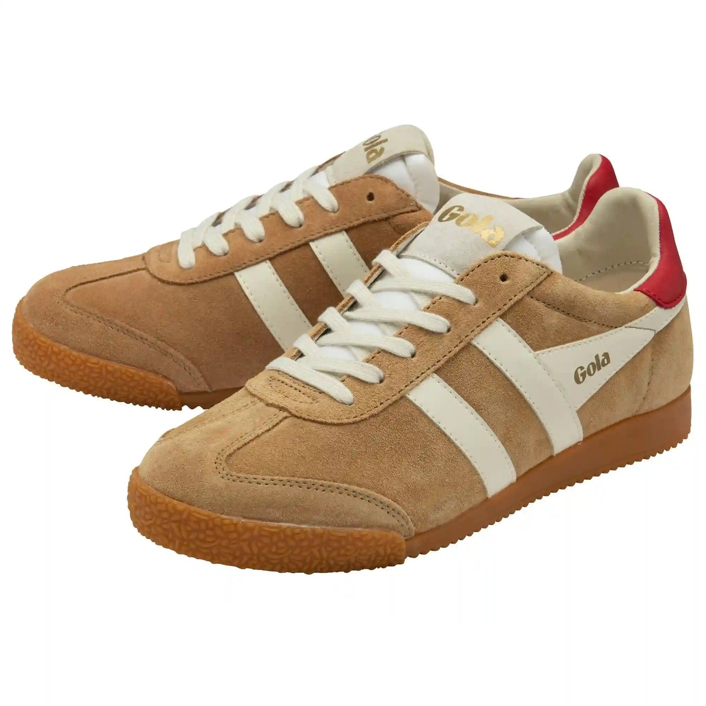Gola Classics Women's Elan Sneakers - Caramel/Off White/Deep Red