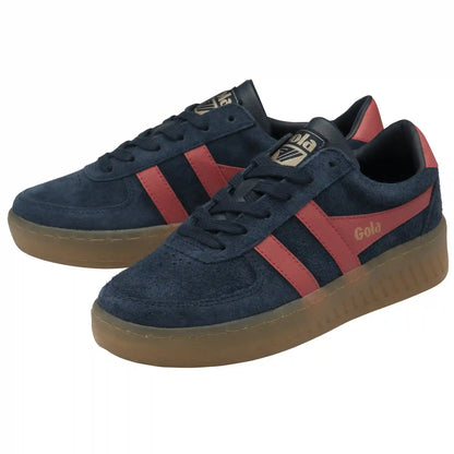 Gola Classics Women's Grandslam Suede Sneakers - Navy/Coral/Gum