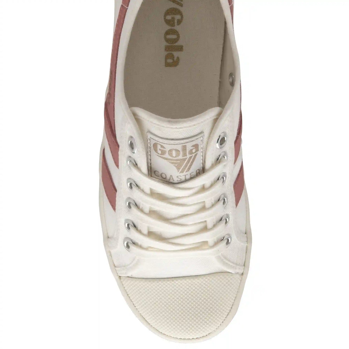Vegan Gola Classics Women's Coaster - Off White/Coral Pink