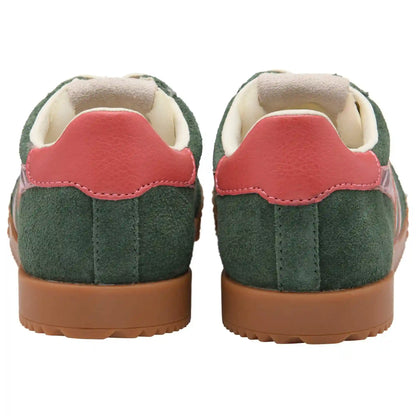 Gola Classics Kids' Elan Glitz Sneakers - Evergreen/Pink/Coral