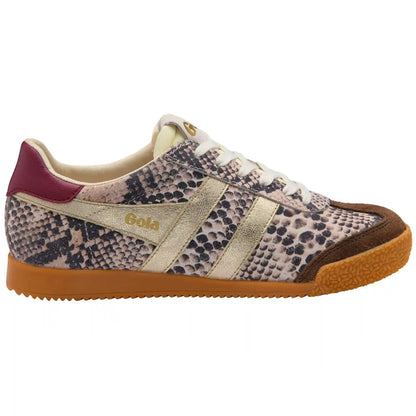 Gola Classics Women's Elan Safari Sneakers - Snake/Dark Brown/Gold/Cerise