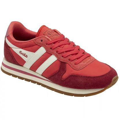 Gola Classics Women's Daytona Chute Sneakers - Coral/Deep Red/Off White