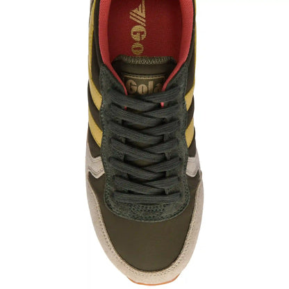 Gola Classics Women's Daytona Chute Sneakers - Dark Khaki/Bone/Pollen