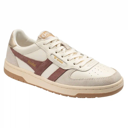 Gola Classics Women's Hawk Sneakers - Off White/Brownrose/Gold