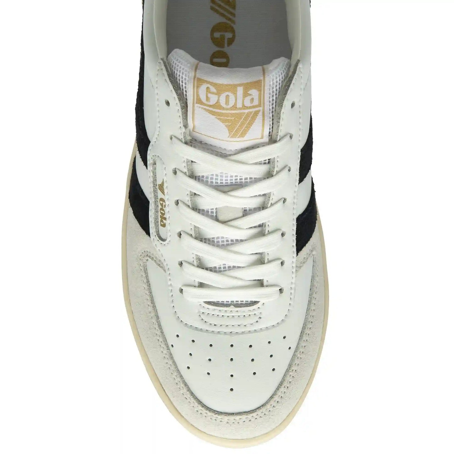 Gola Classics Women's Hawk Sneakers - White/Black/Gold