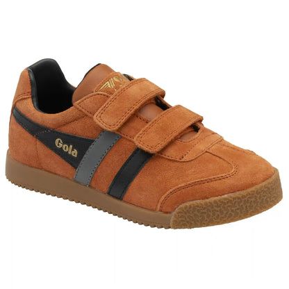 Gola Classics Kids' Harrier Strap Sneakers - Moody Orange/Black/Grey