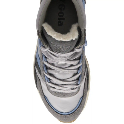 Gola Classics Women's Chicago High Sneakers - Light Grey/Vista Blue/Vista Blue