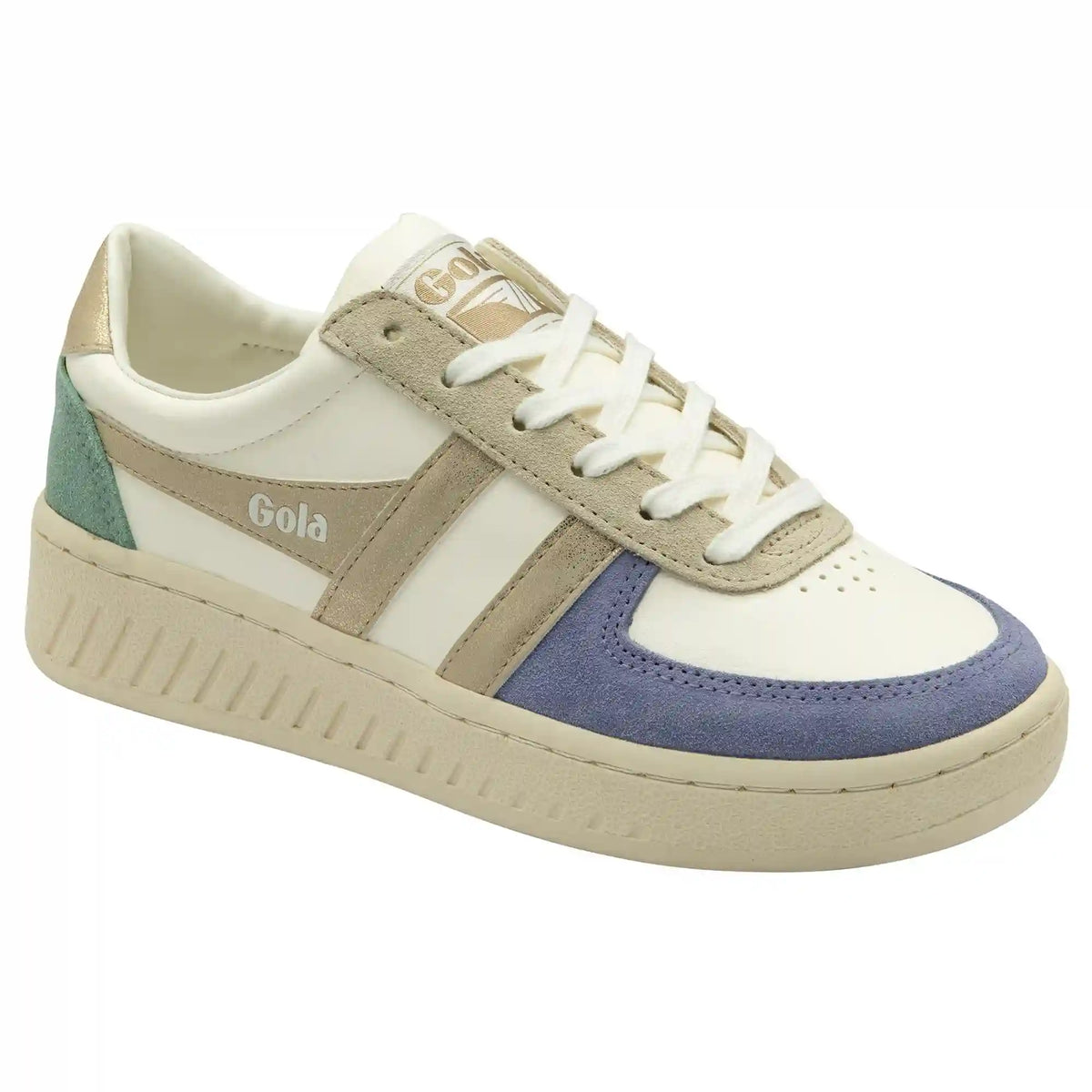 Gola Classics Women's Grandslam Quadrant Sneakers - Off White/Lavender/Gold/Green Mist