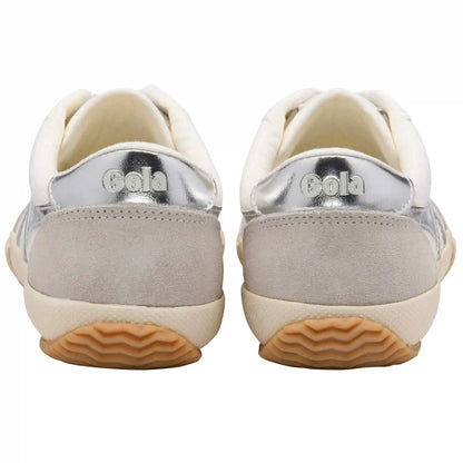 Gola Classics Women's Badminton Plimsoll Sneakers - Off White/Silver
