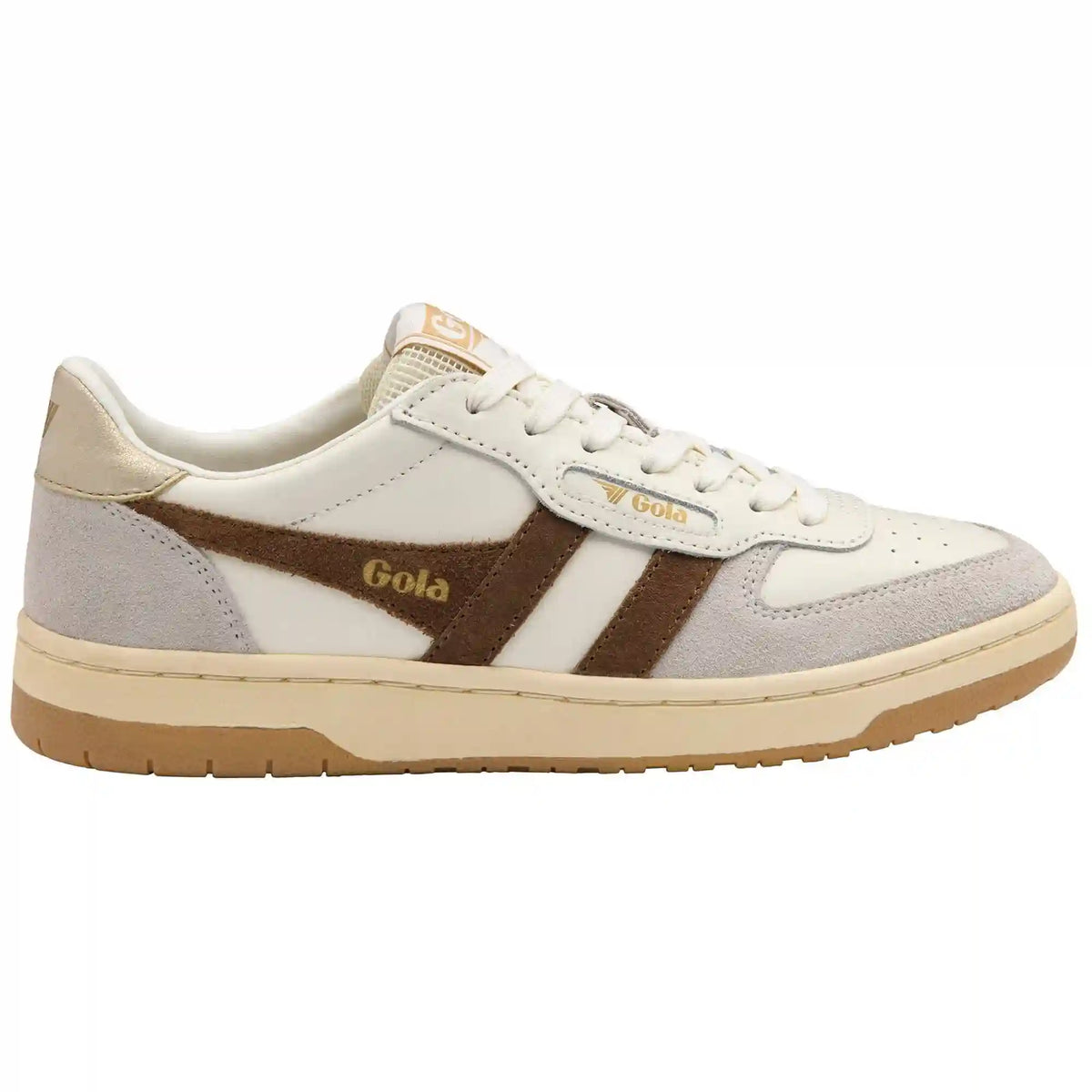 Gola Classics Women's Hawk Sneakers - Off White/Otter/Gold