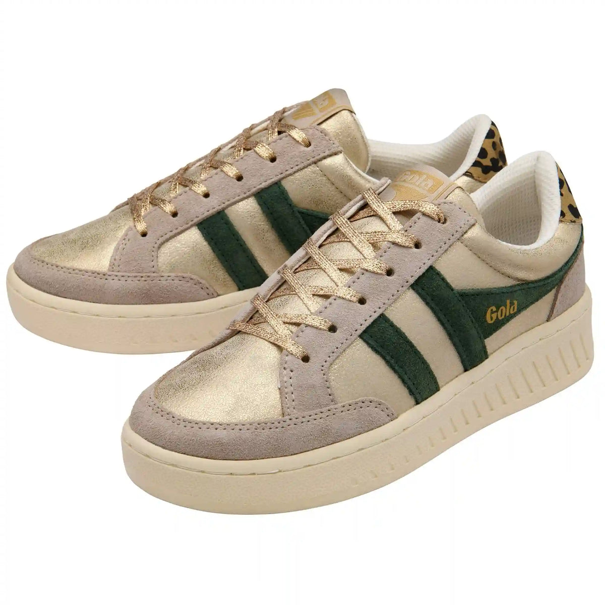 Gola Classics Women's Superslam Blaze II Sneakers - Gold/Evergreen/Leopard