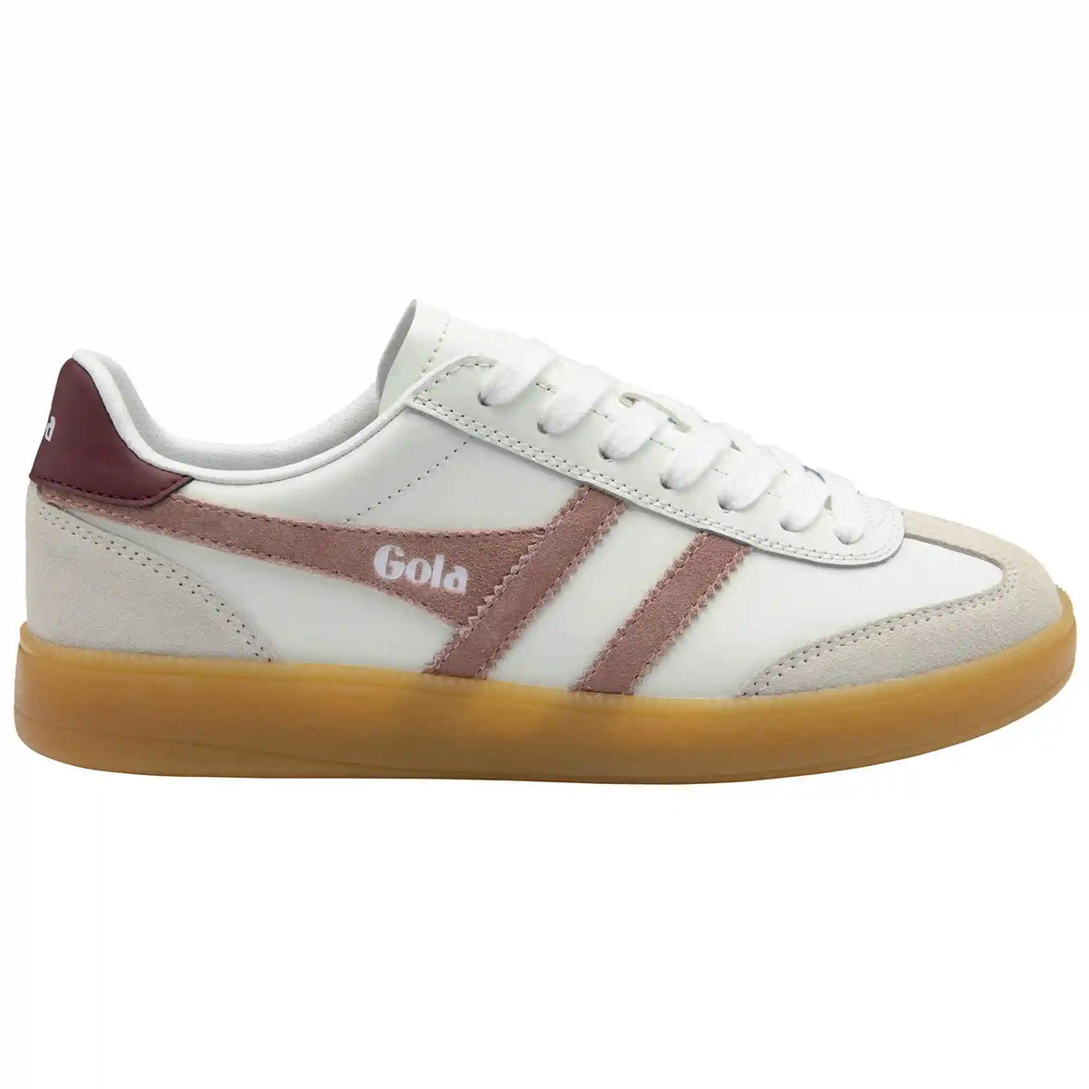 Gola Classics Women's Viper Leather Sneakers - White/Brownrose/Windsor Wine/Gum