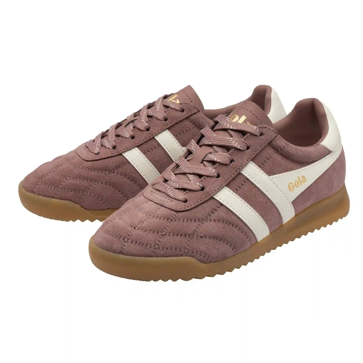 Gola Classics Women's Stadium Suede Sneakers - Brownrose/Off White
