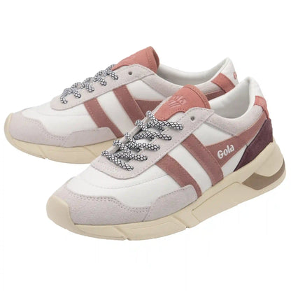 Gola Classics Women's Eclipse Pure Sneakers - White/Dusty Rose/Coral Pink