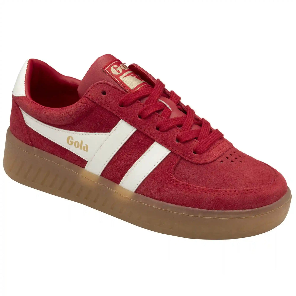 Gola Classics Women's Grandslam Suede Sneakers - Red/Off White/Gum