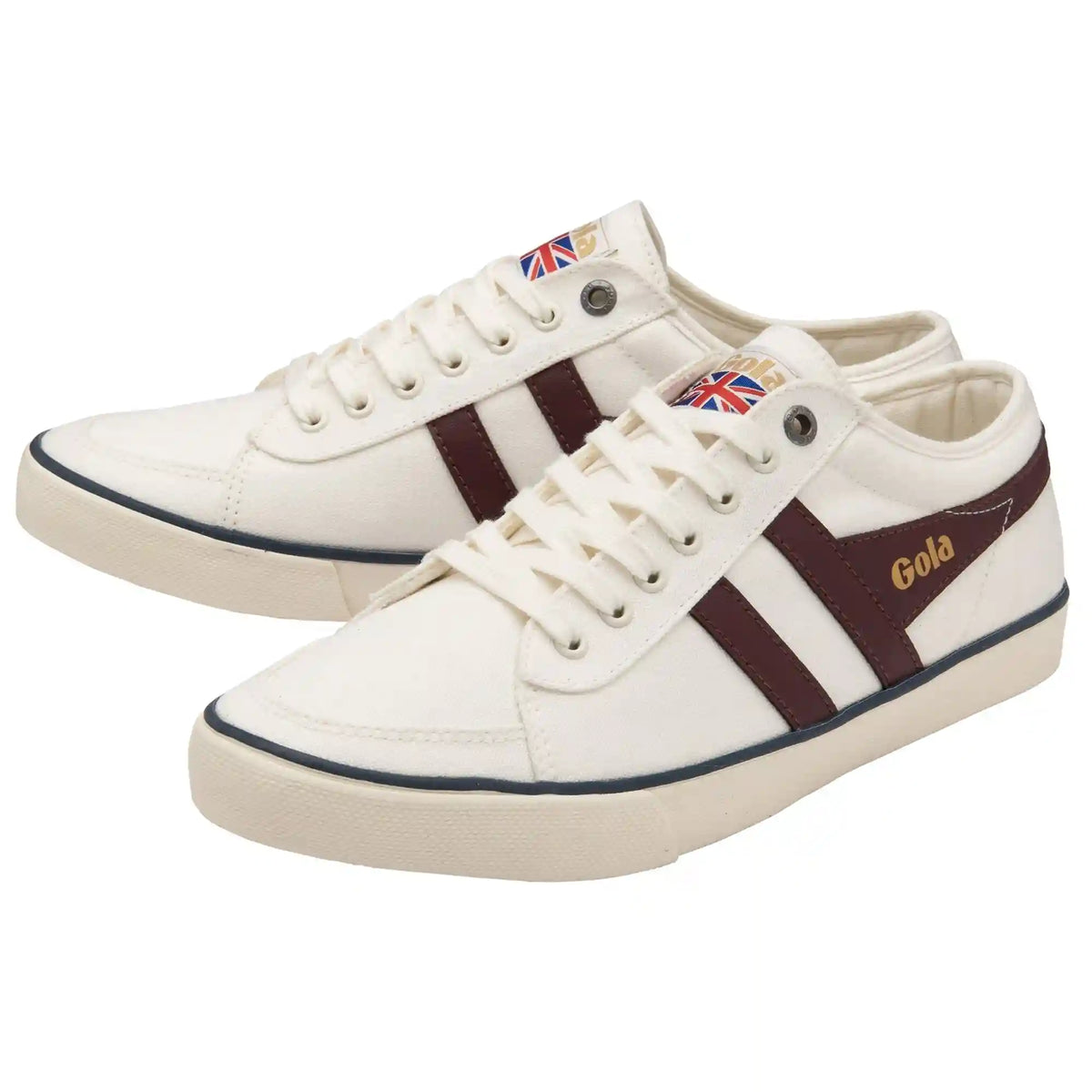 Vegan Gola Classics Men's Comet Plimsoll Sneakers - Off White/Burgundy/Navy