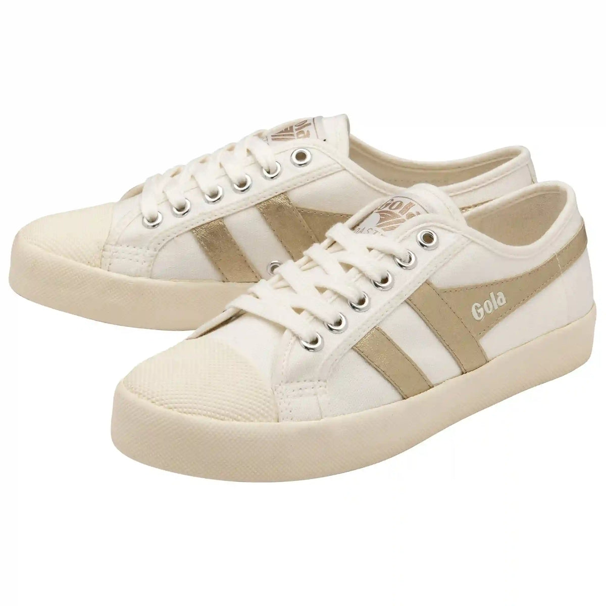 Vegan Gola Classics Women's Coaster Flame - Off White/Gold