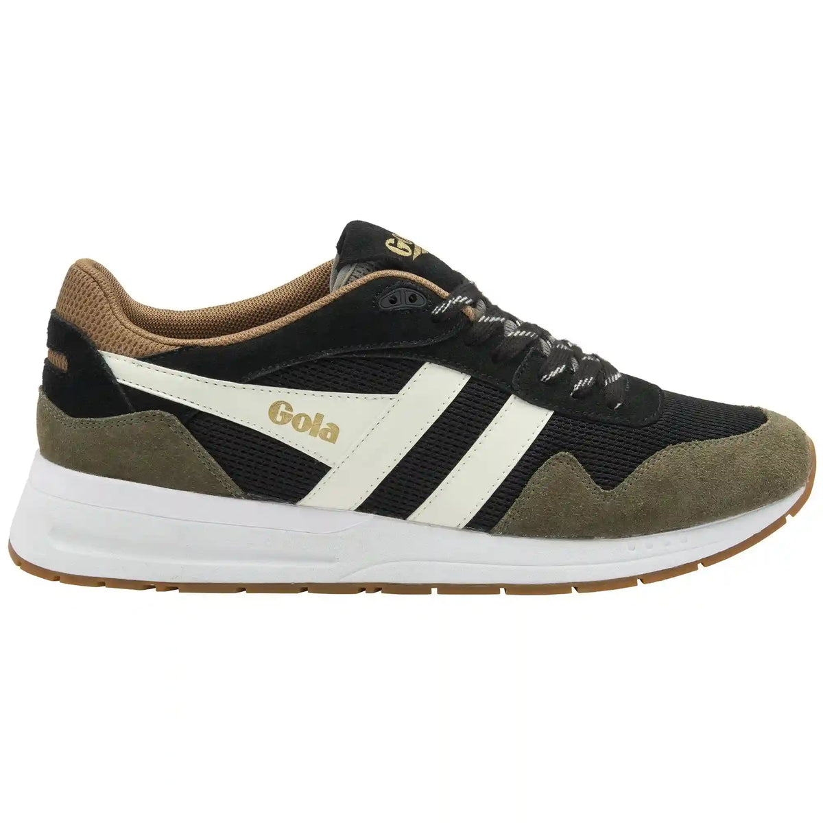 Gola Classics Men's Delta Sneakers - Black/Khaki/Off White