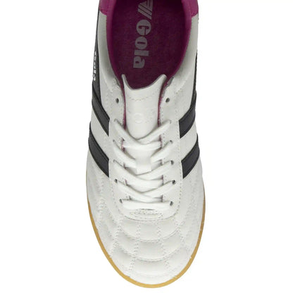 Gola Classics Women's Stadium Sneakers - White/Black/Shocking Pink