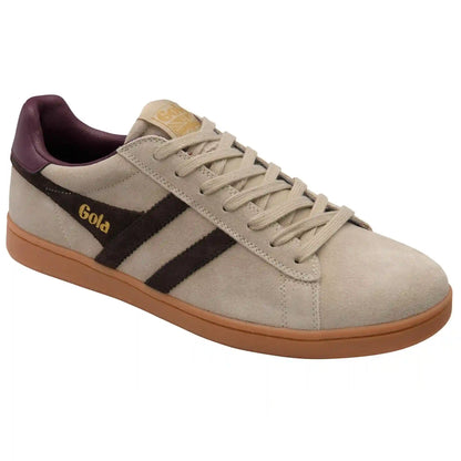 Gola Classics Men's Equipe II Suede Sneakers - Bone/Mocha/Red Ochre