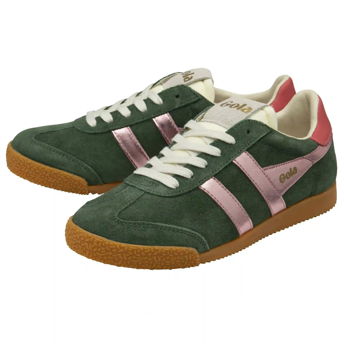 Gola Classics Women's Elan Glitz Sneakers - Evergreen/Pink/Coral