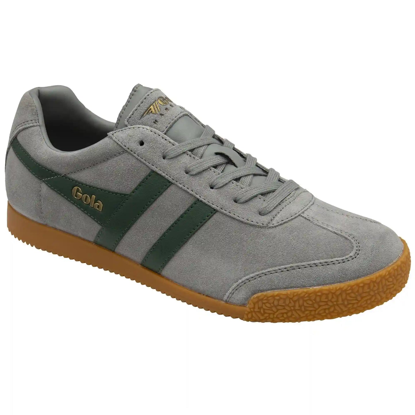 Gola Classics Men's Harrier Suede Sneakers - Cement/Evergreen