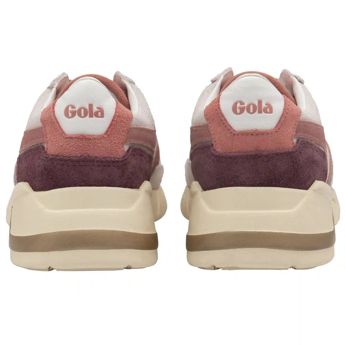 Gola Classics Women's Eclipse Pure Sneakers - White/Dusty Rose/Coral Pink