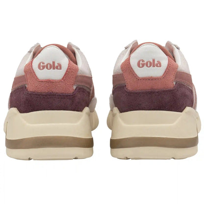 Gola Classics Women's Eclipse Pure Sneakers - White/Dusty Rose/Coral Pink