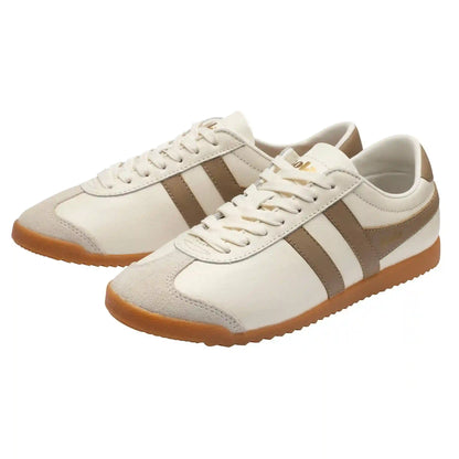 Gola Classics Women's Bullet Leather Sneakers - Off White/Light Caramel/Gum