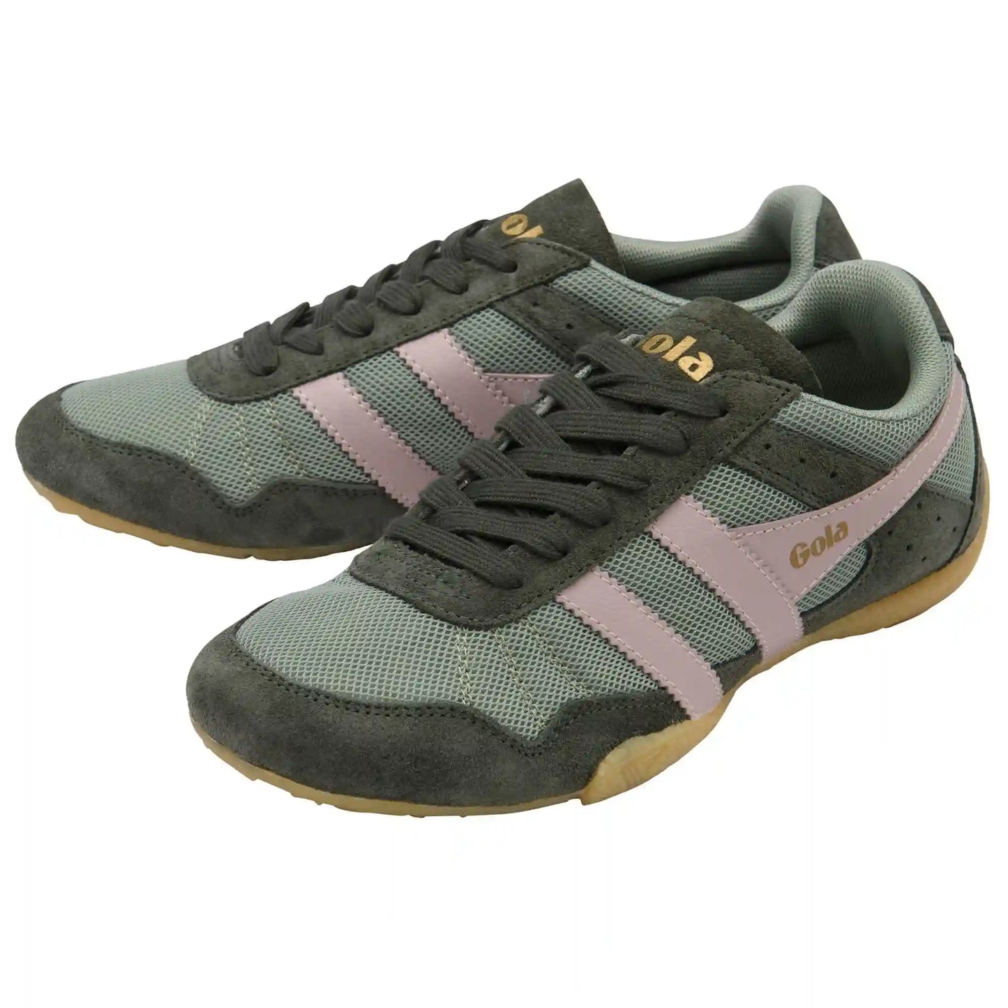 Gola Classics Women's Cascade Sneakers - Green Mist/Dark Khaki/Chalk Pink/Gum