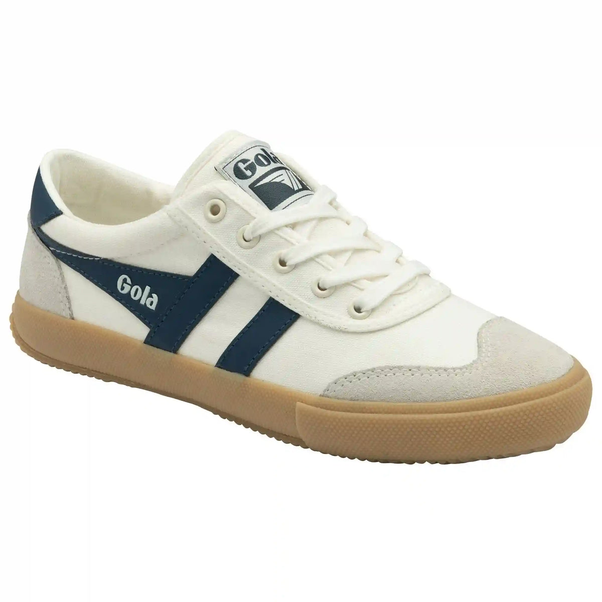 Gola Classics Women's Badminton Plimsoll Sneakers - Off White/Baltic/Gum