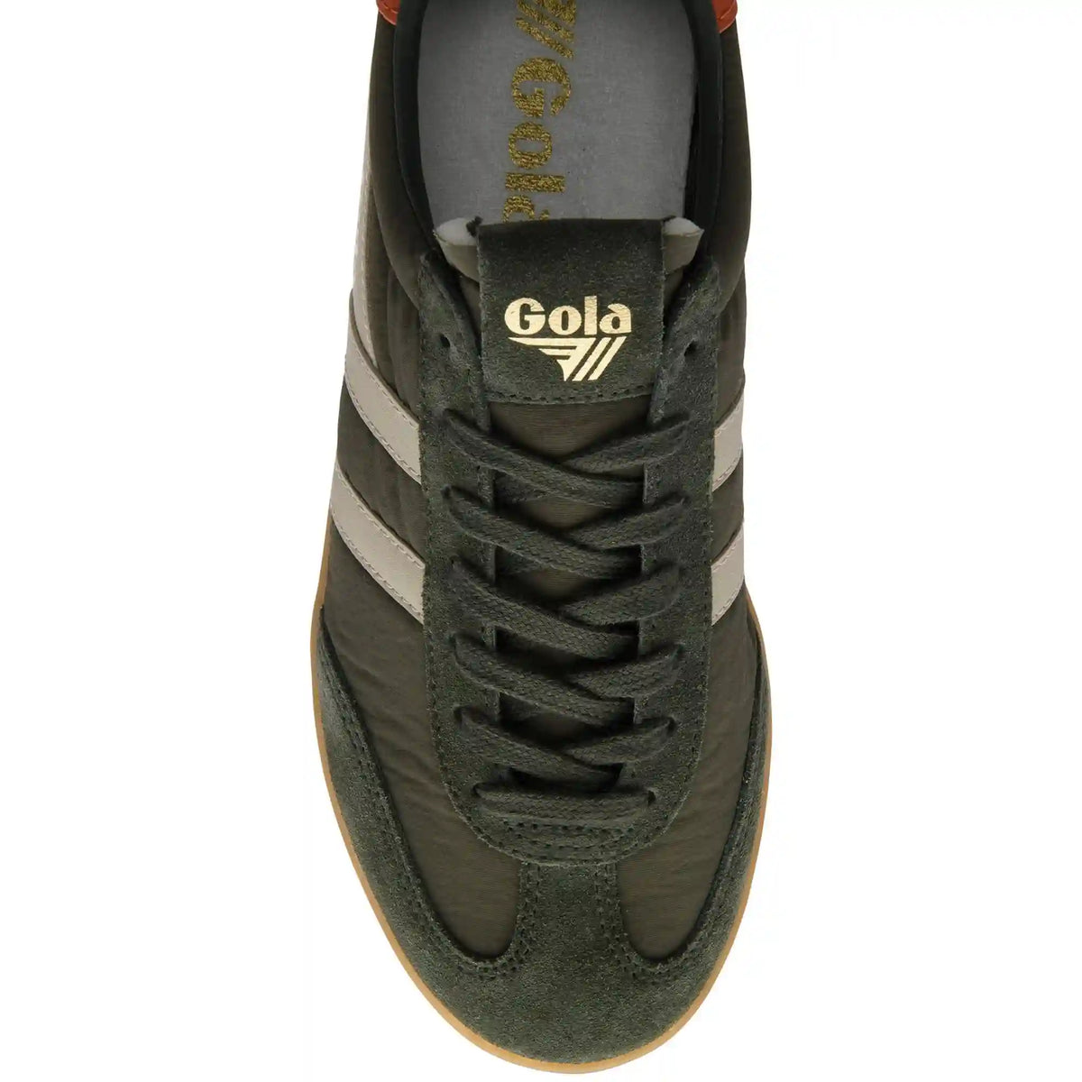 Gola Classics Men's Cyclone Nylon Sneakers - Dark Khaki/Bone/Moody Orange/Gum