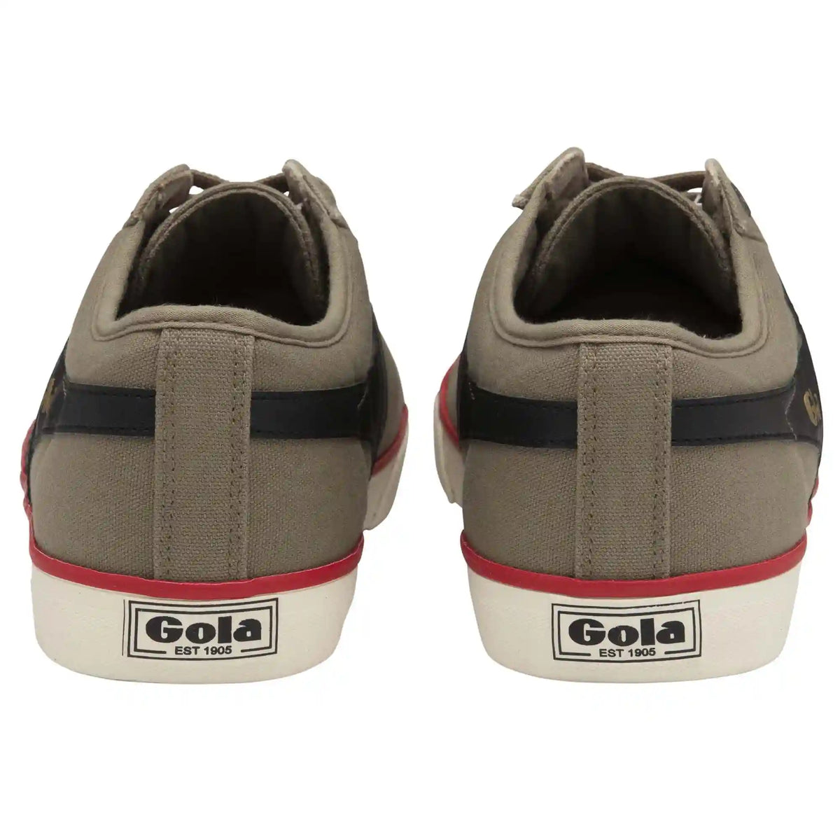 Vegan Gola Classics Men's Comet Plimsoll Sneakers - Rhino/Black/Deep Red