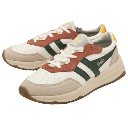 Gola Classics Men's Saturn Quadrant Sneakers - Off White/Wheat/Evergreen/Sun