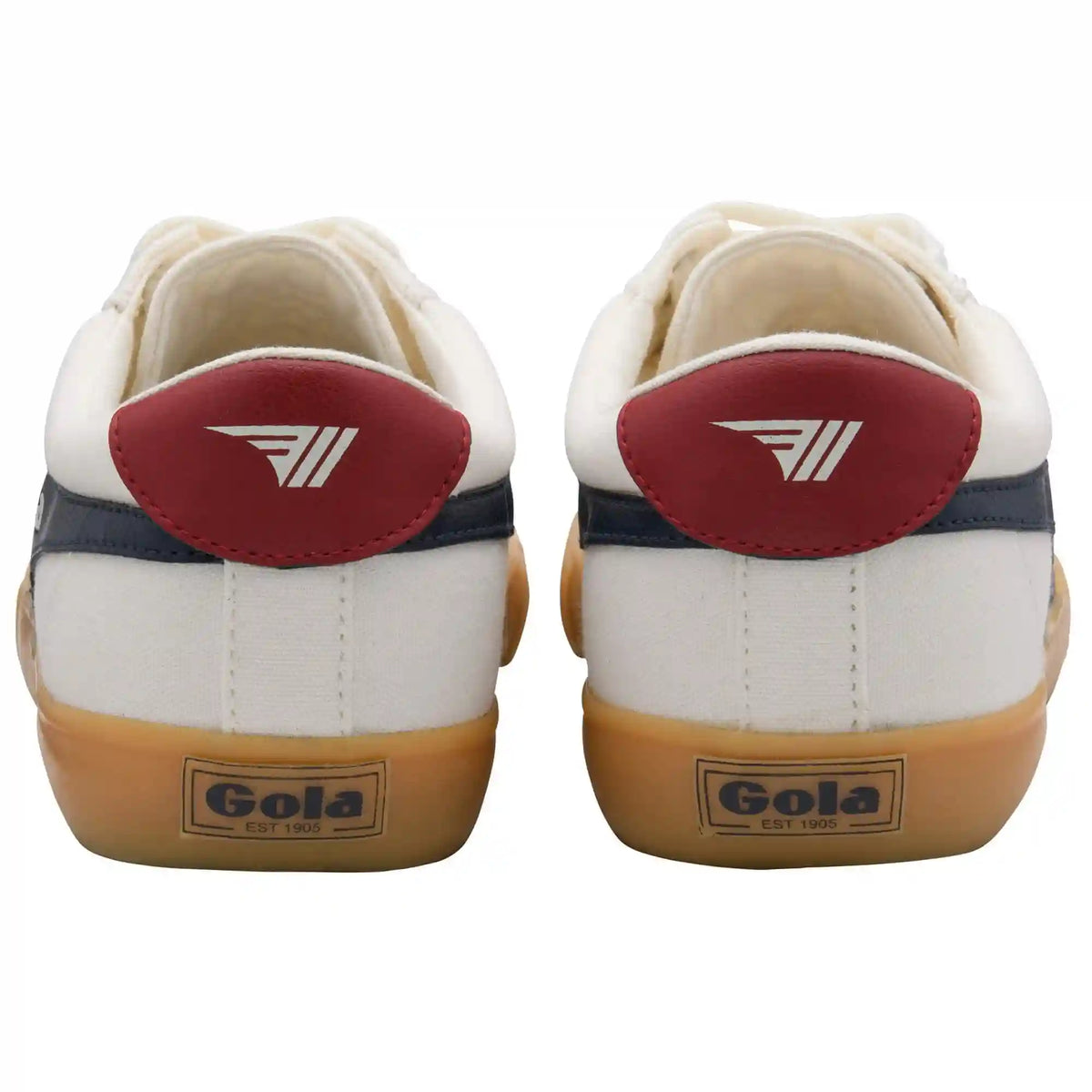 Vegan Gola Classics Men's Varsity Sneakers - Off White/Navy/Deep Red/Gum