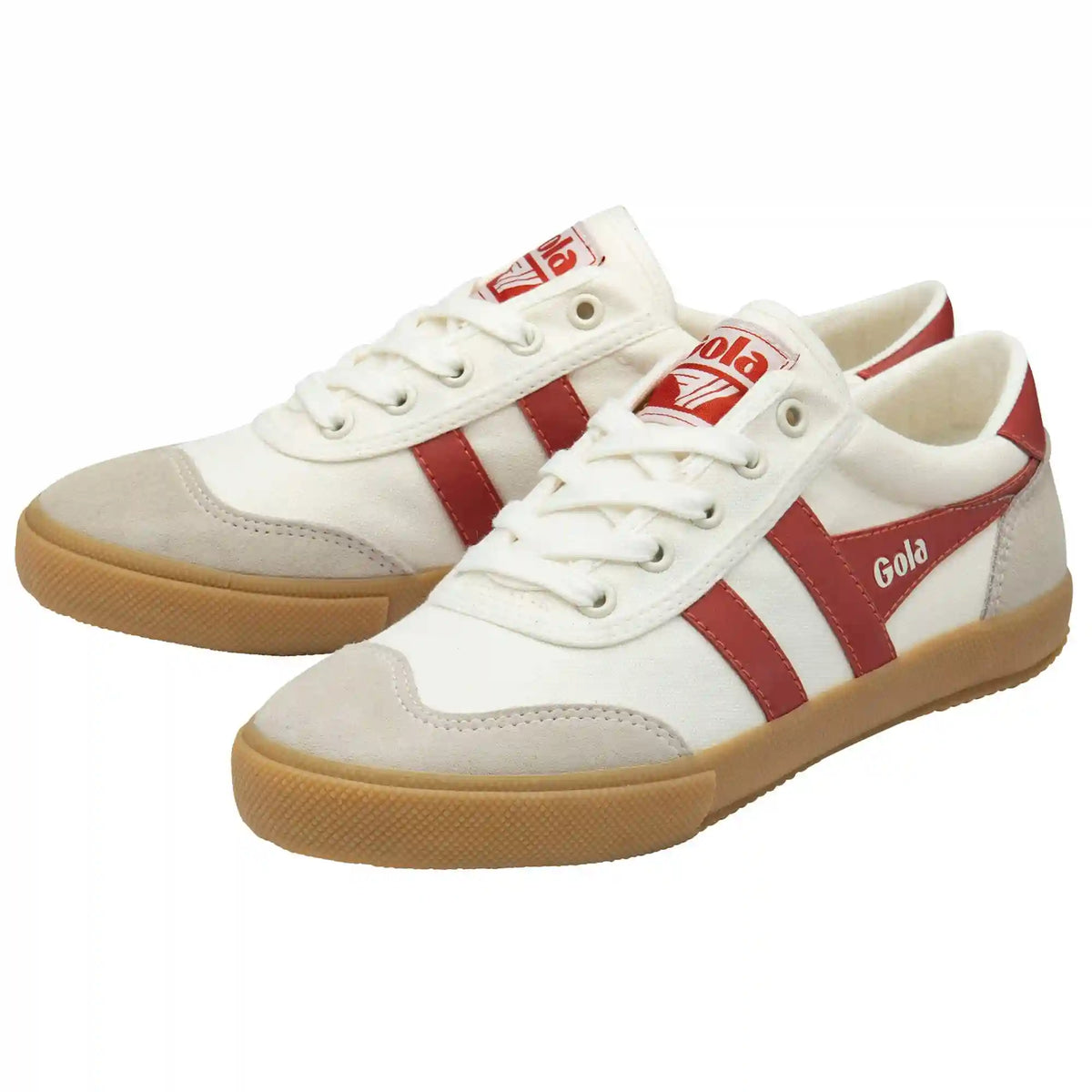 Gola Classics Women's Badminton Plimsoll Sneakers - Off White/Clay/Gum