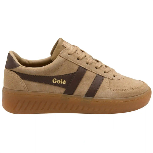 Gola Classics Women's Grandslam Suede Sneakers - Light Caramel/Dark Brown/Gum