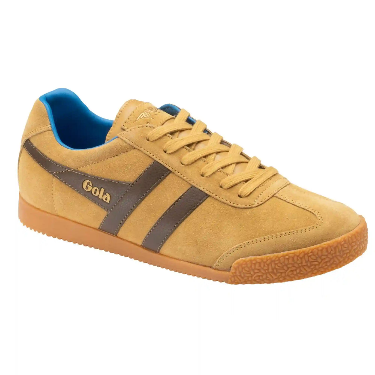 Gola Classics Men's Harrier Suede Sneakers - Mustard/Otter/Pacific